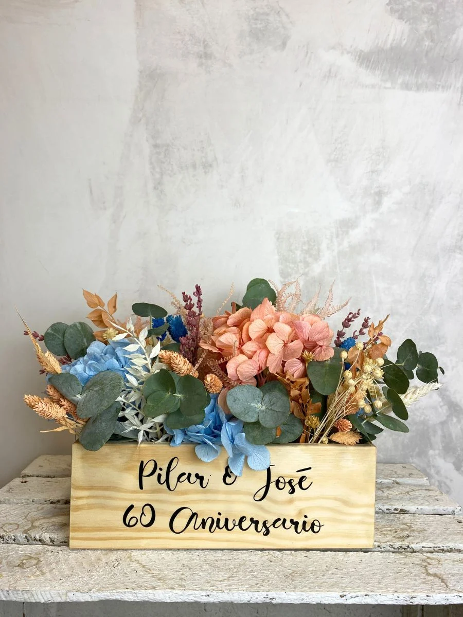 caja madera cajas de madera con flores